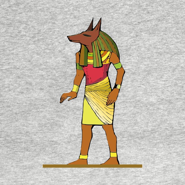 Ancient Egyptian Painting - Anubis, the Wolf God by PatrioTEEism